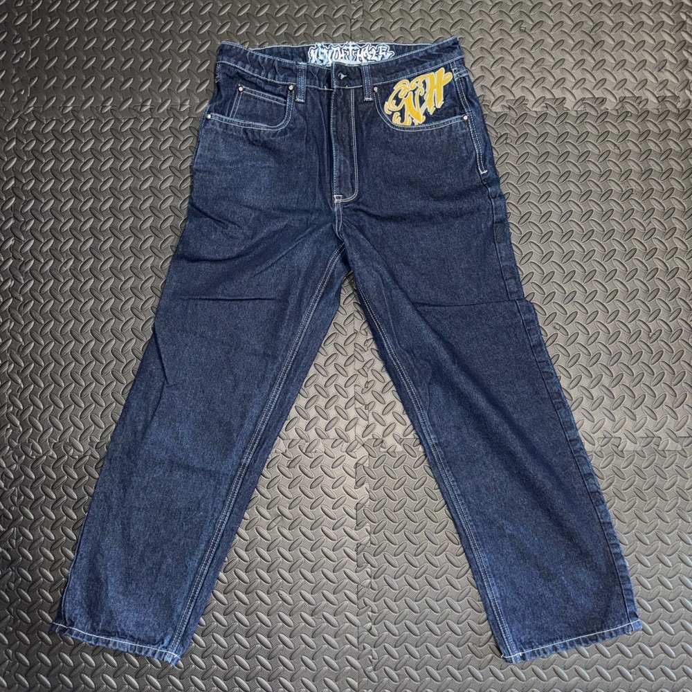 Ninth Hall Ambush Dragon Raw Indigo Denim Loose Fit Jeans  32 waist Jnco style
